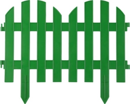 Ограждение садовое Полимерсад "Забор декоративный №4", зелёное