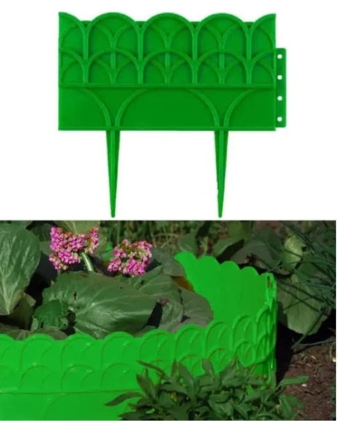 Бордюр садовый Полимерсад "Для цветников", зелёный