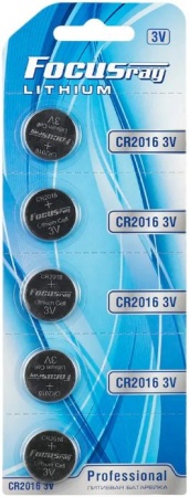 Батарейка FOCUSray Lithium CR2016, уп. 5 шт