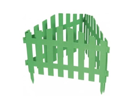 Ограждение садовое Полимерсад "Забор декоративный №5", зелёное
