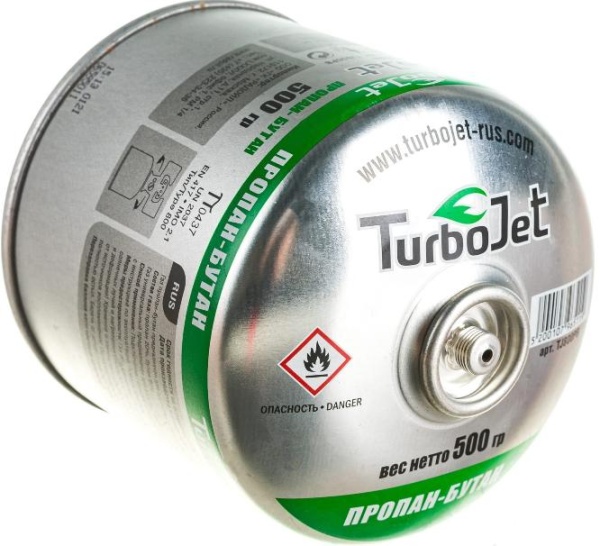 Баллон газовый TurboJet TJ800PB, 500гр., пропан-бутан, уп. 2 шт