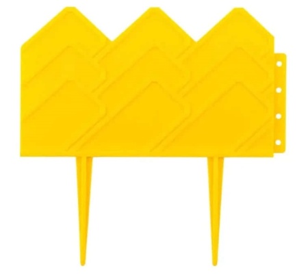 Бордюр садовый Полимерсад "Для клумб", жёлтый