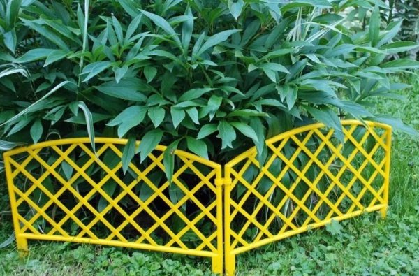 Ограждение садовое Полимерсад "Забор декоративный №6", жёлтое